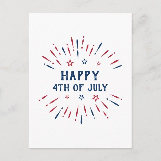 Unabhängigkeitstag 4. Juli Patriotischer Amerikane Feiertagspostkarte (Vorderseite)