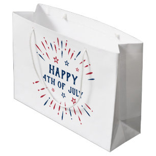 Unabhängigkeitstag 4. Juli Patriotischer Amerikane Große Geschenktüte