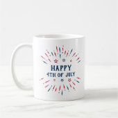 Unabhängigkeitstag 4. Juli Patriotischer Amerikane Kaffeetasse (Links)
