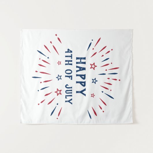 Unabhängigkeitstag 4. Juli Patriotischer Amerikane Wandteppich (Vorderseite (Horizontal))