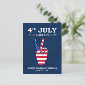 Unabhängigkeitstag, 4. Juli, Postkarte (Stehend Vorderseite)