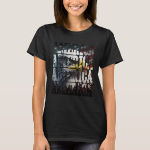 Unabhängigkeitstag 4. Juli US-amerikanischer Flagg T-Shirt