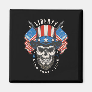 Unabhängigkeitstag 4. Juli USA Flagge Amerika Frei Magnet