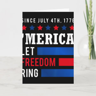 Unabhängigkeitstag 4. Juli USA-Flagge Amerika Lass Karte