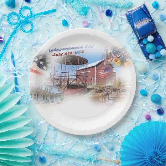 Unabhängigkeitstag 4. Juli USA Pappteller (Party)