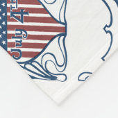 Unabhängigkeitstag 4. Juli Vintager Schild mit Ste Fleecedecke (Ecke)
