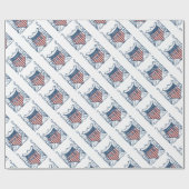 Unabhängigkeitstag 4. Juli Vintager Schild mit Ste Geschenkpapier (Flach)