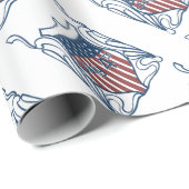 Unabhängigkeitstag 4. Juli Vintager Schild mit Ste Geschenkpapier (Rolleneckpunkt)