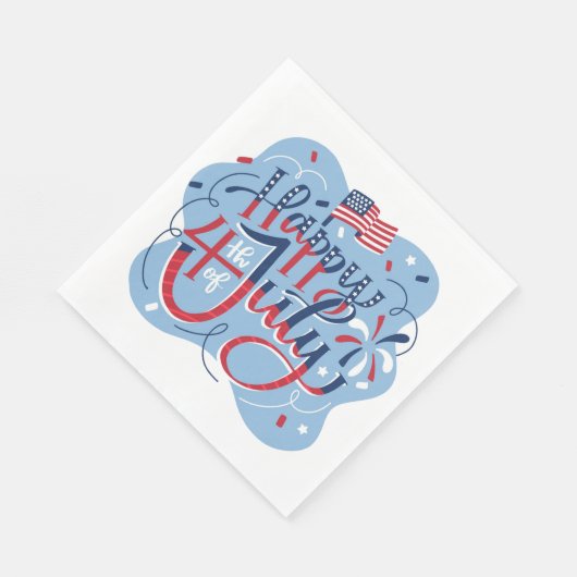 Unabhängigkeitstag 4. Juli Zeitung Napkin Serviette (Ecke)