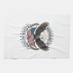 Unabhängigkeitstag Adler Flagge Vintage-Shirt Desi Geschirrtuch