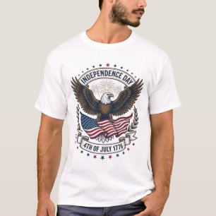 Unabhängigkeitstag Adler Flagge Vintage-Shirt Desi T-Shirt