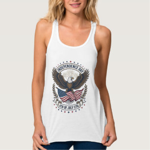 Unabhängigkeitstag Adler Flagge Vintage-Shirt Desi Tank Top