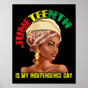 Unabhängigkeitstag Afrikanische Frau Vereinigte St Poster
