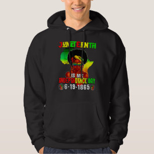 Unabhängigkeitstag Afro Melanin Natural Hair Junet Hoodie