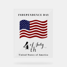 Unabhängigkeitstag - Akryllisches Zeichen - USA-Pr