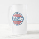 Unabhängigkeitstag am 4. Juli Mattglas Bierglas (Vorderseite Links)