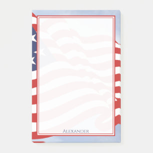 Unabhängigkeitstag Amerikanische Flagge Illustrat Post-it Klebezettel