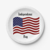 Unabhängigkeitstag/amerikanische Flagge Pappteller (Vorderseite)