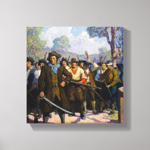 Unabhängigkeitstag, An Concord Bridge von N.C. Wye Leinwanddruck
