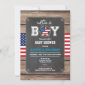 Unabhängigkeitstag Babydusche Einladung (Vorderseite)