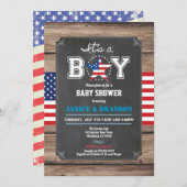 Unabhängigkeitstag Babydusche Einladung (Vorne/Hinten)