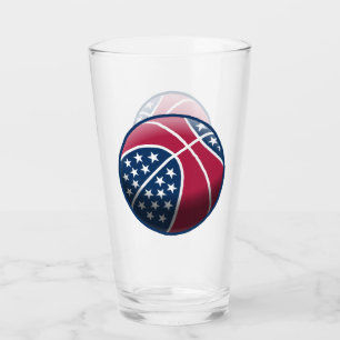 Unabhängigkeitstag Basketball Glas