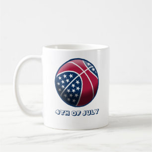 Unabhängigkeitstag Basketball Kaffeetasse