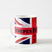 Unabhängigkeitstag Brexit kundenspezifisches Datum Kaffeetasse (Vorderseite Links)