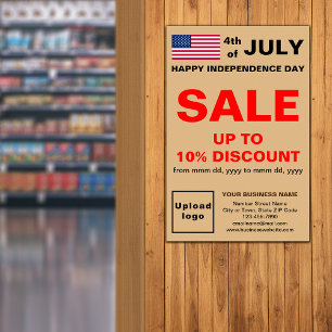 Unabhängigkeitstag Business Sale Light Brown Poste Poster