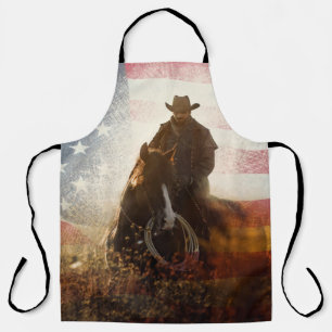 Unabhängigkeitstag Cowboy-Bild. Schürze