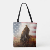 Unabhängigkeitstag Cowboy-Bild. Tasche (Rückseite)