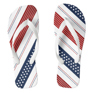 Unabhängigkeitstag Diagonale US Flagge Badesandalen