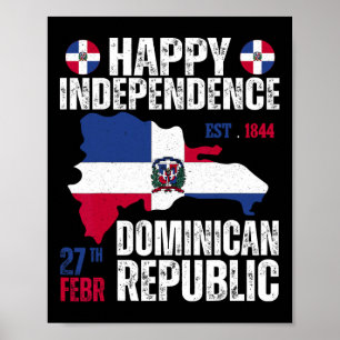 Unabhängigkeitstag Dominikanische Republik - Flagg Poster