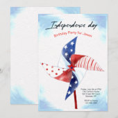 Unabhängigkeitstag Einladung (Vorne/Hinten)
