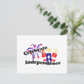 Unabhängigkeitstag Einladungspostkarte (Stehend Vorderseite)
