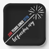 Unabhängigkeitstag-Essensplatten Pappteller (Vorderseite)