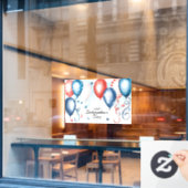 Unabhängigkeitstag Fensteraufkleber (Café-Fenster)