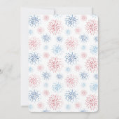 Unabhängigkeitstag Feuerwerk 1. Geburtstag Party Einladung (Rückseite)