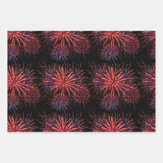 Unabhängigkeitstag Feuerwerk 4. Juli Geschenkpapier Set (Vorderseite 3)