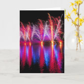 Unabhängigkeitstag-Feuerwerks-Karte Karte (Gelbe Blume)