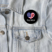Unabhängigkeitstag-Flagge Herz Adler 4. Juli Button (Beispiel)