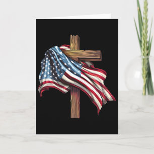 Unabhängigkeitstag Flagge Kreuz Druck  Karte
