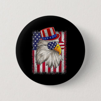 Unabhängigkeitstag Frohes 4. Juli Design Vintage  Button