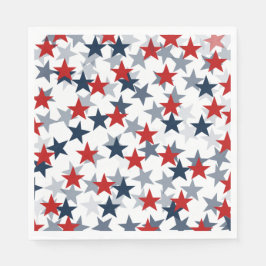 Unabhängigkeitstag für den blauen und roten Amerik Serviette