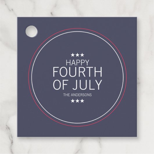 Unabhängigkeitstag für den klassischen Amerikanisc Geschenkanhänger (Vorderseite)