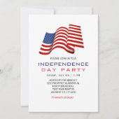 Unabhängigkeitstag für Rote Amerikanische Unabhäng Einladung (Vorderseite)