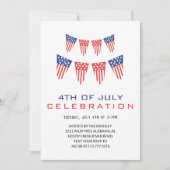 Unabhängigkeitstag für Rote Amerikanische Unabhäng Einladung (Vorderseite)