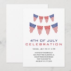 Unabhängigkeitstag für Rote Amerikanische Unabhäng Einladung
