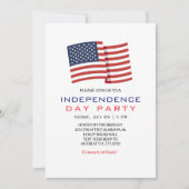Unabhängigkeitstag für Rote Amerikanische Unabhäng Einladung (Vorderseite)