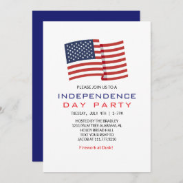 Unabhängigkeitstag für Rote Amerikanische Unabhäng Einladung